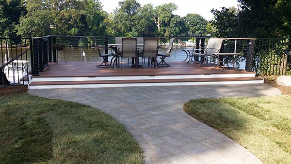 Coastal look patio deck